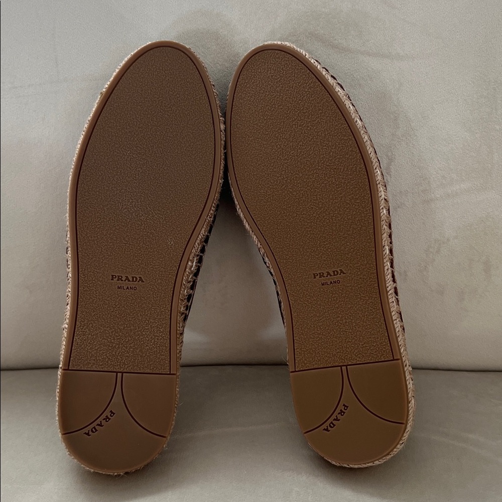 New PRADA Suede & Raffia Brown Mule - Picture 10 of 11